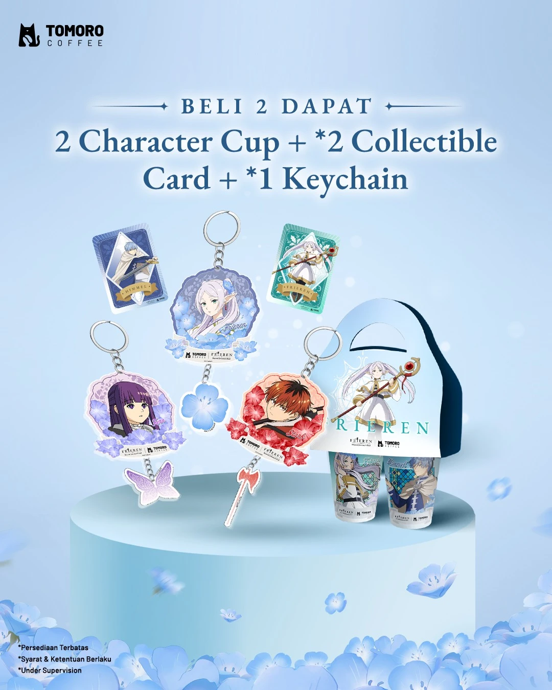 Tomoro Coffee x Frieren Hadir dengan Merchandise Eksklusif