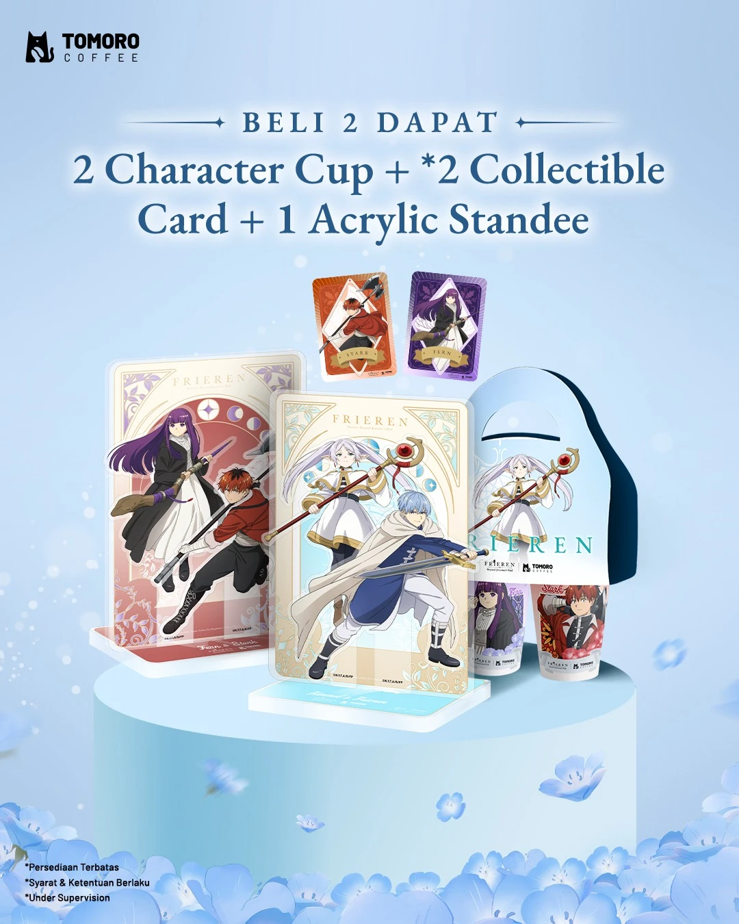 Tomoro Coffee x Frieren Hadir dengan Merchandise Eksklusif