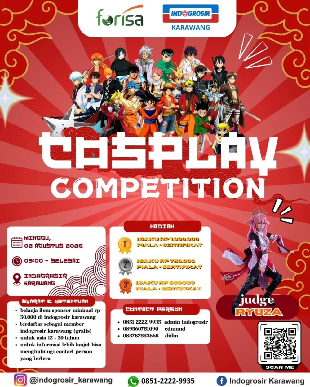 Jadwal Event Cosplay Indonesia Agustus 2026