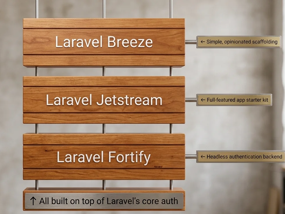 Laravel Auth Jetstream vs Breeze vs Fortify Mana yang lebih Unggul