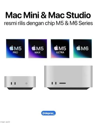 Mac Mini M6 dan Mac Studio M5 Ultra Resmi Dirilis Apple
