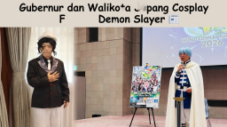 Gubernur dan Walikota Jepang Cosplay Frieren Demon Slayer